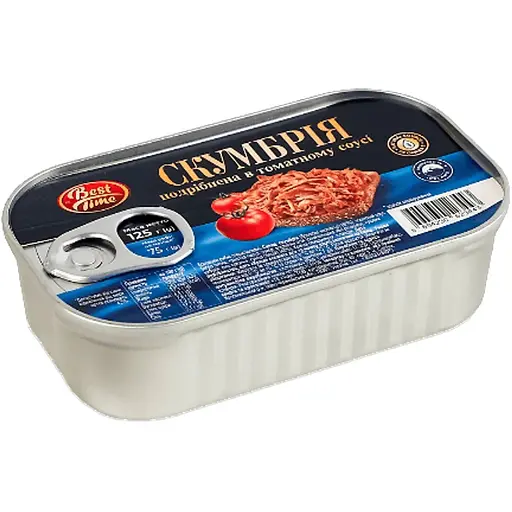 Скумбрія в томатному соусі Best Time 125 г (13353137)