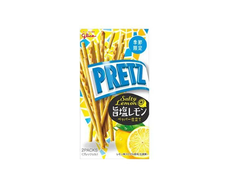 Палочки японские бисквитные со вкусом соленого лимона Glico Pretz Salty Lemon 20 шт .