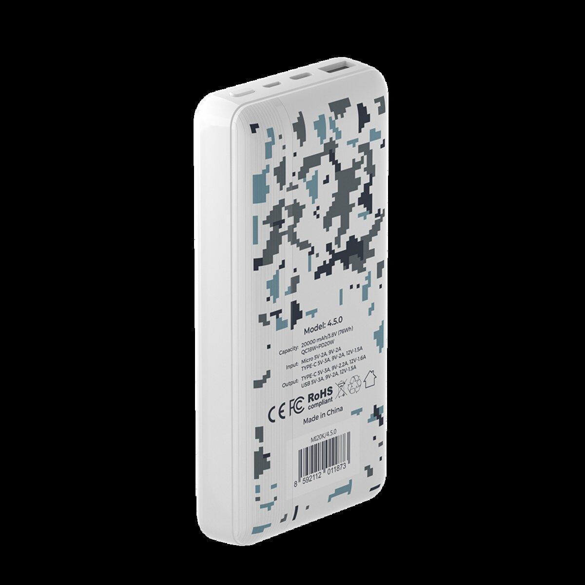 Повербанк Mibrand "4.5.0" 20000mAh 20W Snow leopard (598475) - фото 4