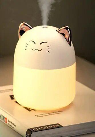 Увлажнитель воздуха ночник cat smile Humidifier с LED подсветкой rose