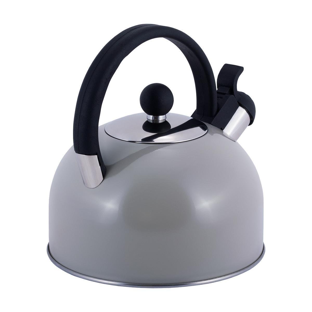 Чайник Kamille Vizo из нержавеющей стали со свистком 2,5 л Серый (13126114) - фото 5 Чайник Kamille Vizo из нержавеющей стали со свистком 2,5 л Серый (13126114) - фото 5