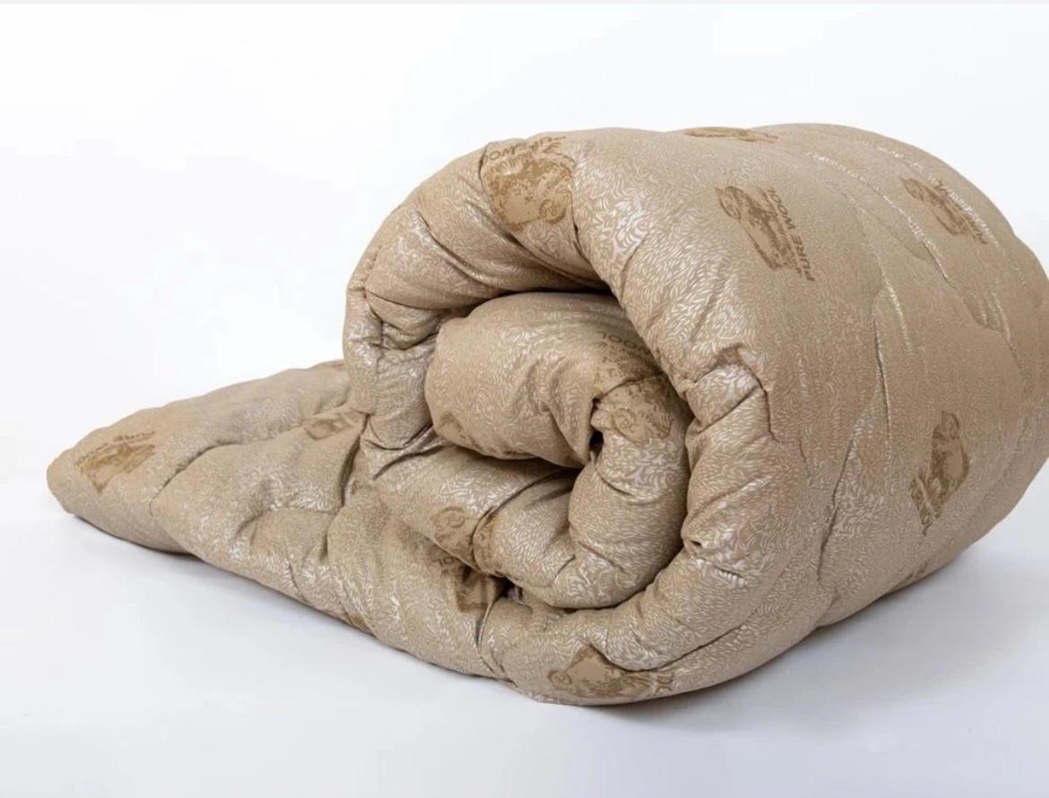 Ковдра зимова Pure Wool з овечої вовни 200x215 см Бежевий (21535068)