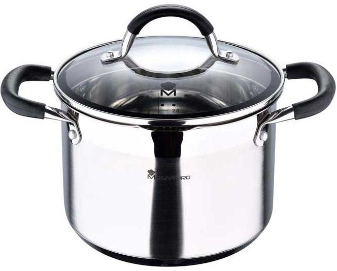 Кастрюля Bergner Master Pro Foodies индукционная с мерной шкалой 4 л 20х14 см (BGMP-1505-BK)