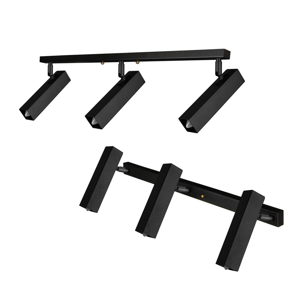 Светильник спот MSK ELECTRIC Quadro с поворотным механизмом под три лампы Е14 Черный (SQ 1840-3) - фото 2 Светильник спот MSK ELECTRIC Quadro с поворотным механизмом под три лампы Е14 Черный (SQ 1840-3) - фото 2