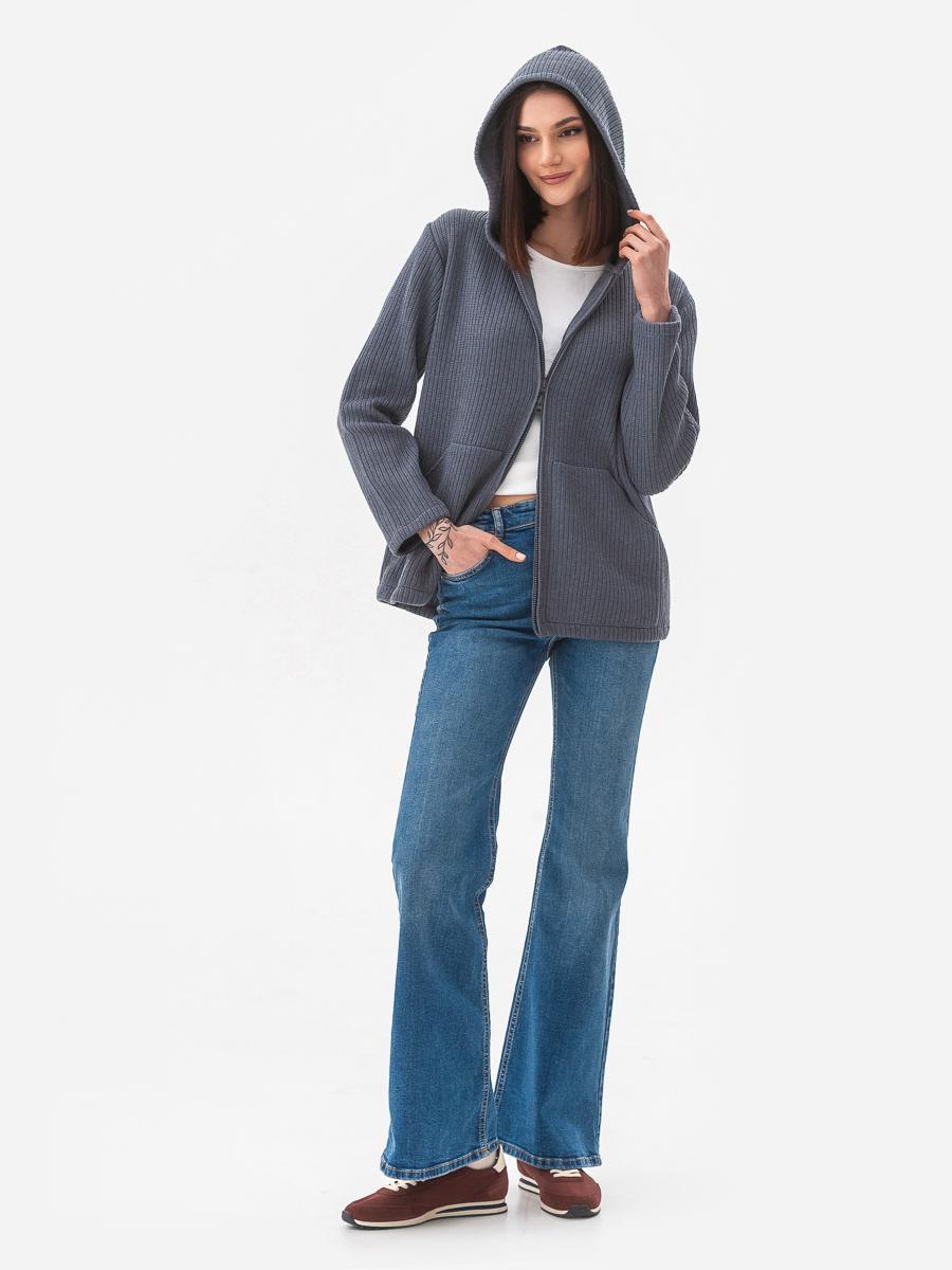 Кардиган бавовняний з капюшоном SVTR р. 42-46 Джинсовий (592) - фото 2 Кардиган бавовняний з капюшоном SVTR р. 42-46 Джинсовий (592) - фото 2