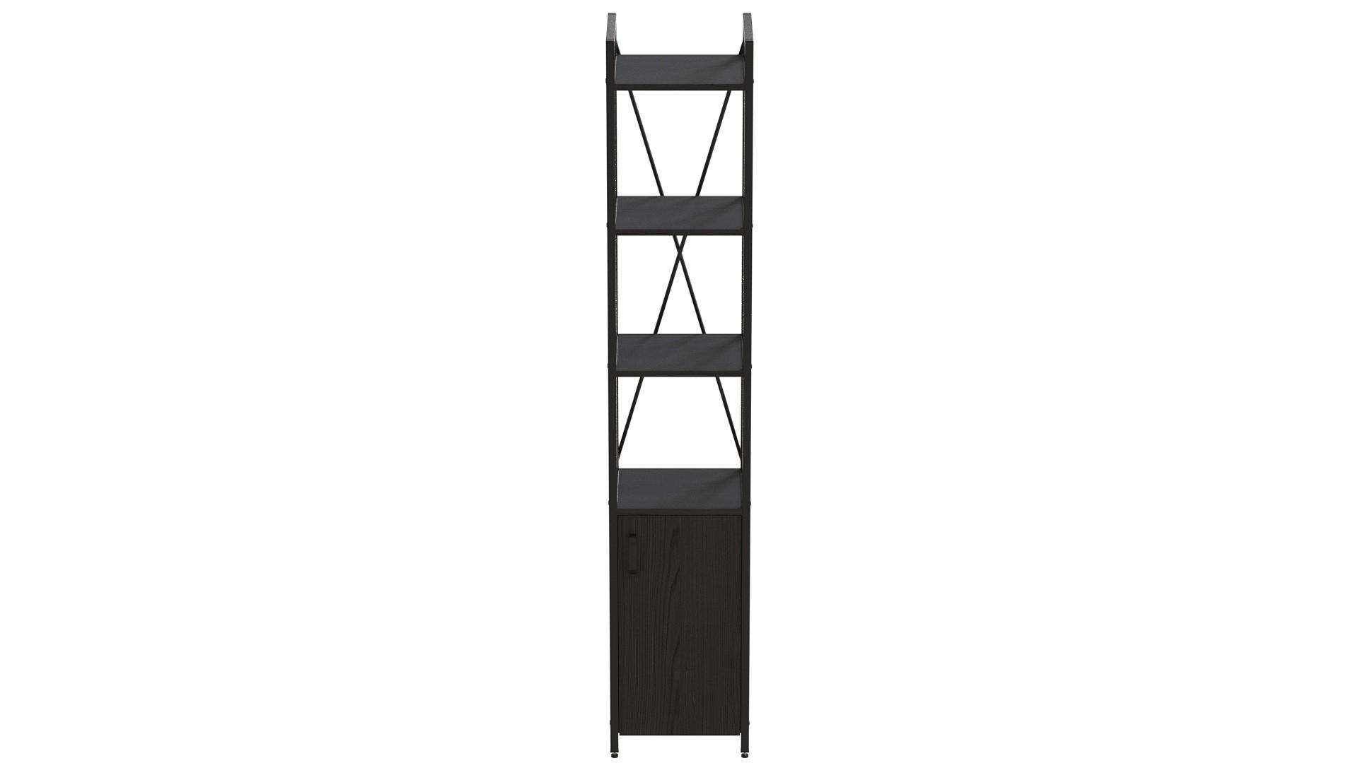 Этажерка Ferrum-decor Коннект 4/34 с тумбой ДСП 179x34x28 см Черный/Сосная Кембра (FRD-104465)