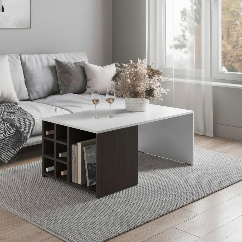 Журнальный стол A-121 1000х590х422 мм Венге Магия/Белый - фото 1 Журнальный стол A-121 1000х590х422 мм Венге Магия/Белый - фото 1