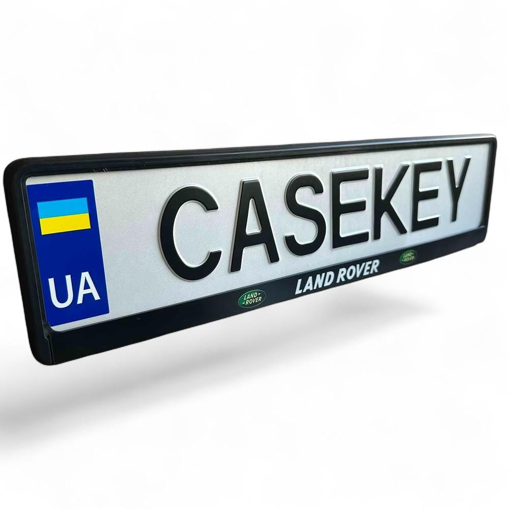 Авторамка с лакированной печатью Land Rover (reramka1)