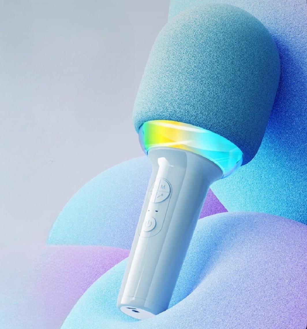 Мікрофон-караоке дитячий інтелектуальний з підсвіткою та зміною голосу (2759013374)