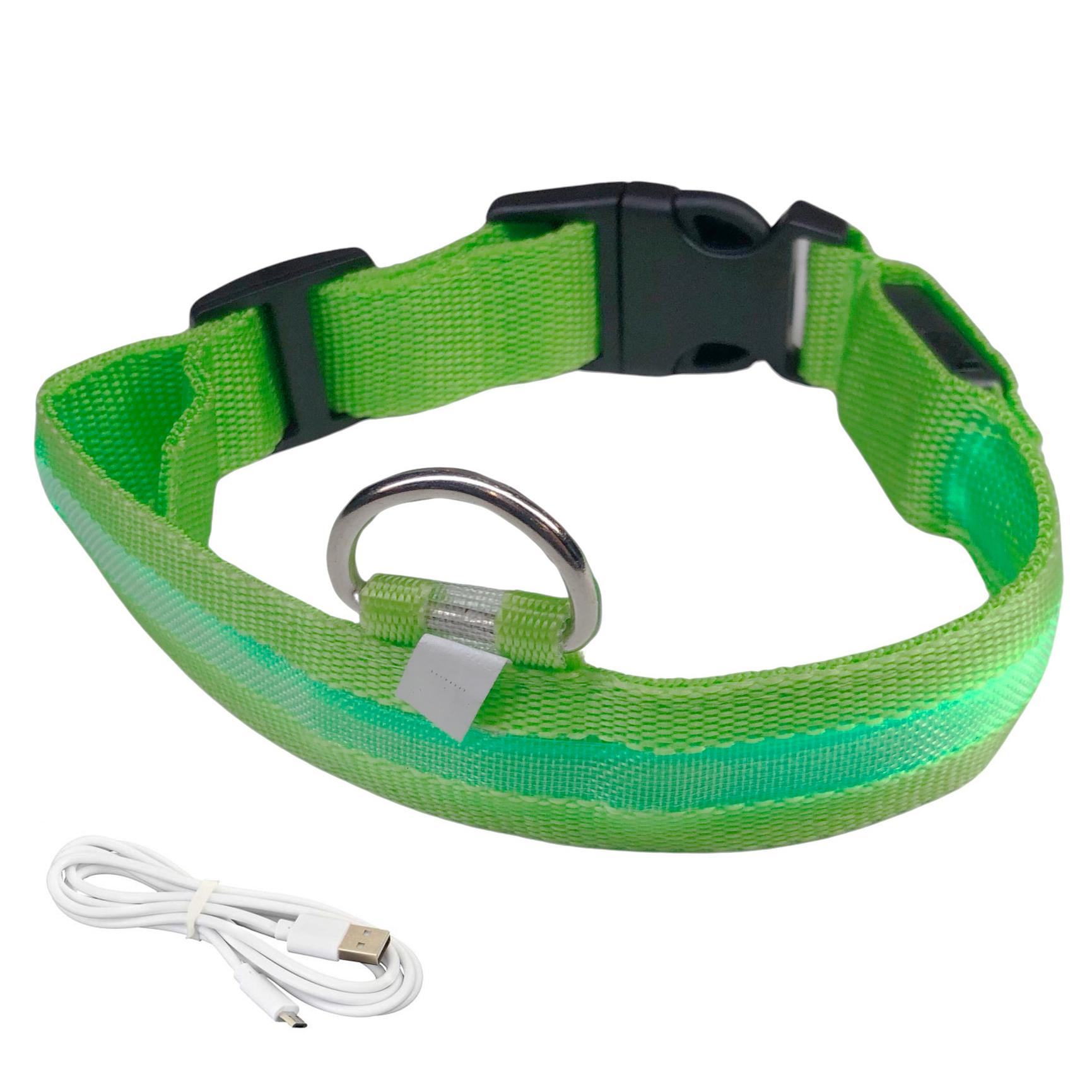 Ошейник с подсветкой для собак UFT PET на батарейках 1 LED M Green Ошейник с подсветкой для собак UFT PET на батарейках 1 LED M Green