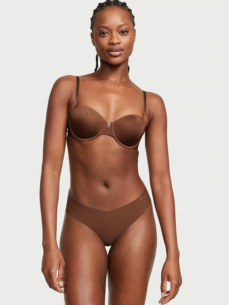 Трусики стрінги Victoria's Secret No-Show No-Show Thong Panty M Коричневий (26830552)