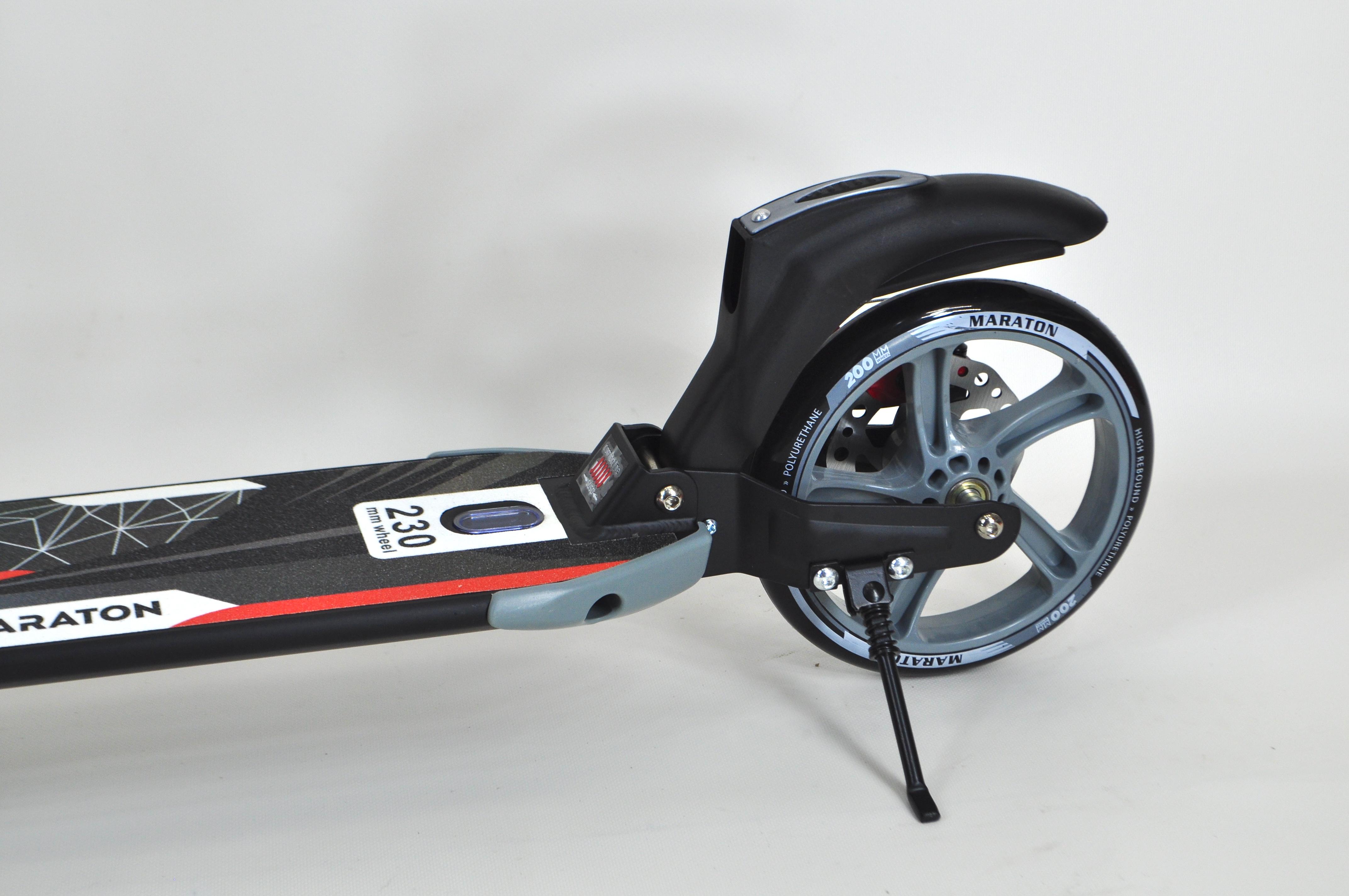 Самокат двухколесный Maraton Dynamic с амортизаторами и подногой Черный - фото 9 Самокат двухколесный Maraton Dynamic с амортизаторами и подногой Черный - фото 9