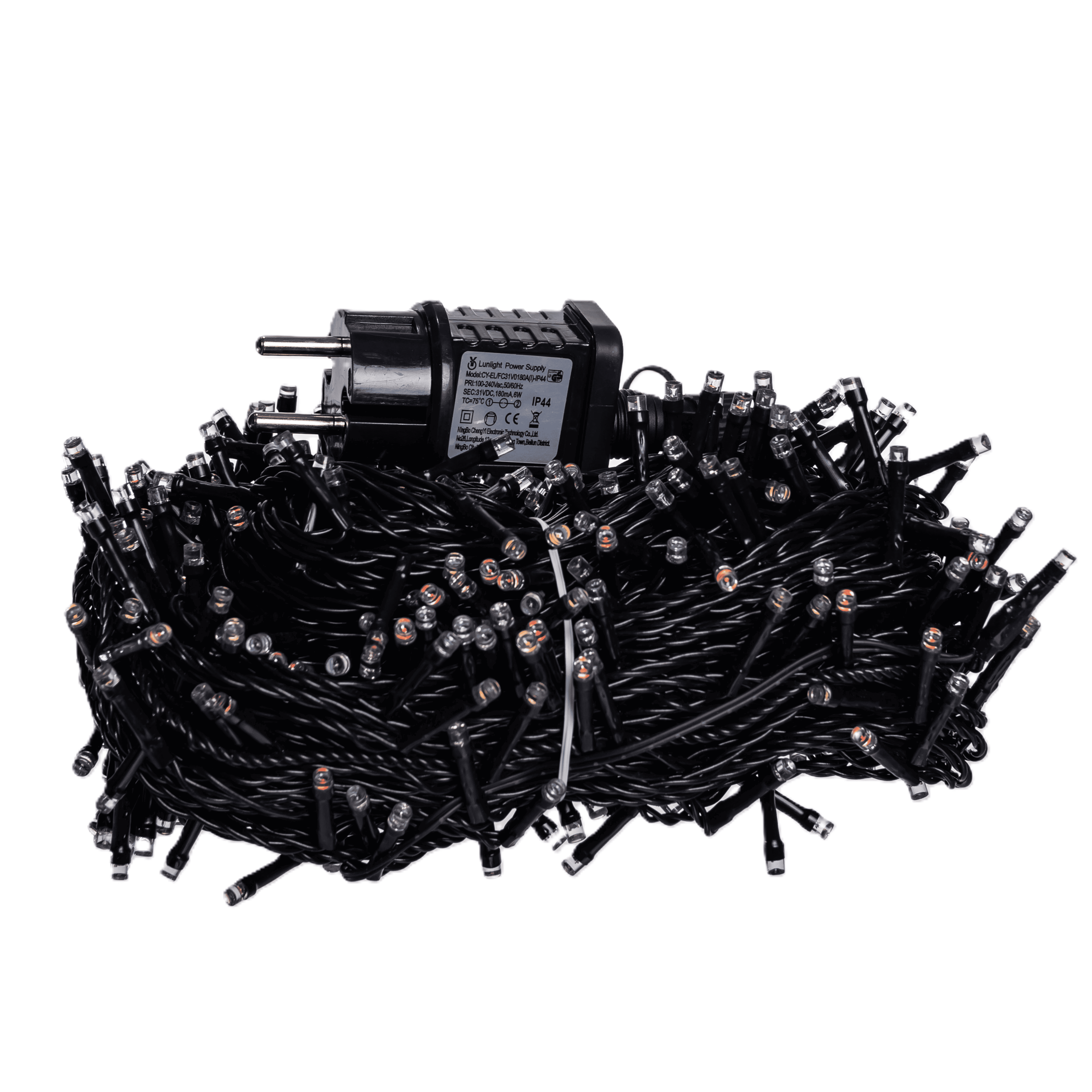 Гирлянда сетевая новогодняя нить уличная Рождественская фея 50 м 500 LED диодов IP 65 черный провод свет Разноцветный (CF500L50MBML) - фото 10