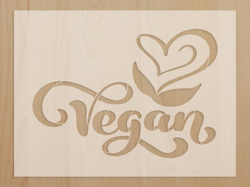 Трафарет багаторазовий для стін Vegan 1 мм пластик 240х180 мм