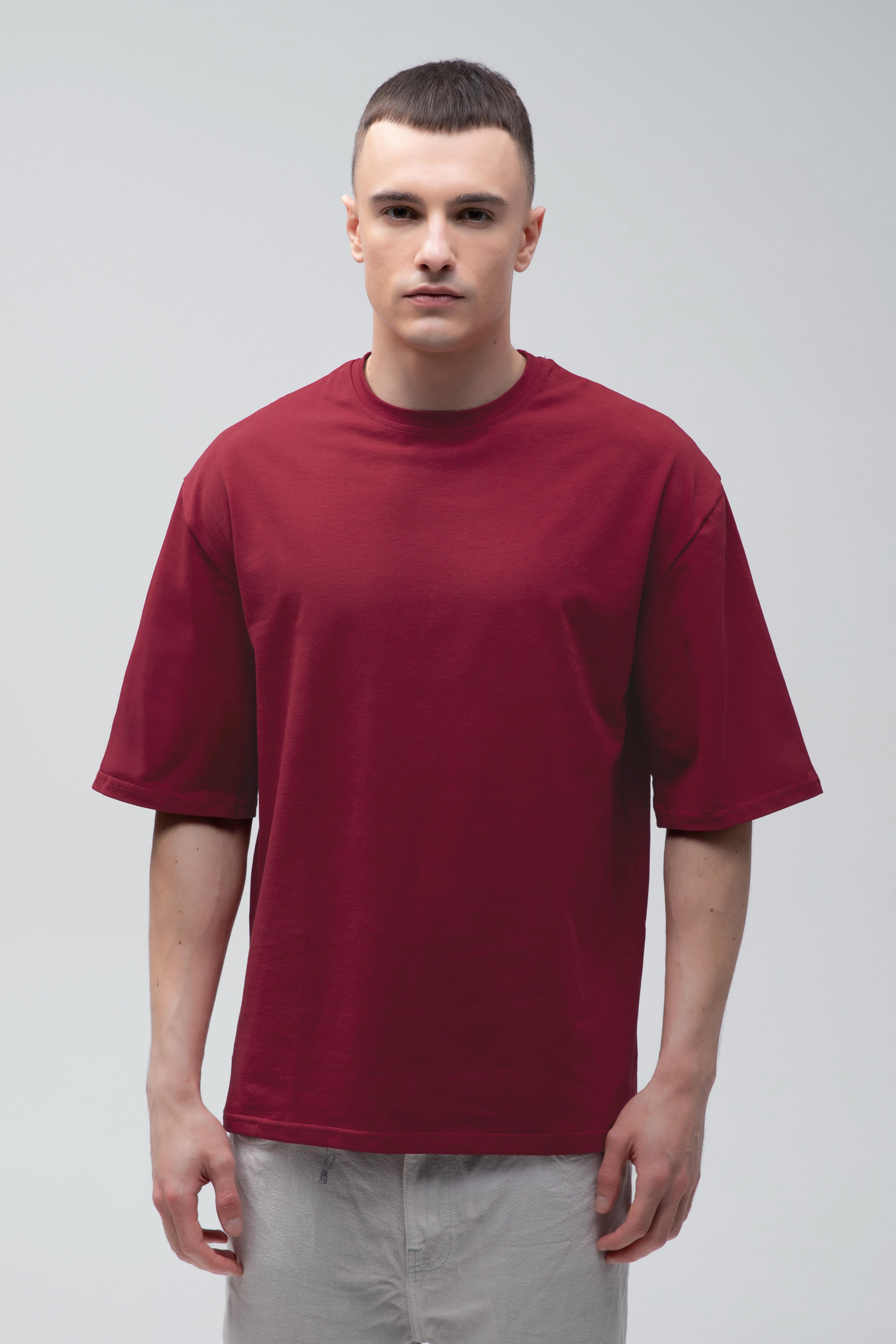 Футболка мужская Ray oversize S/M Бордовый (U0104M-Burgundy)