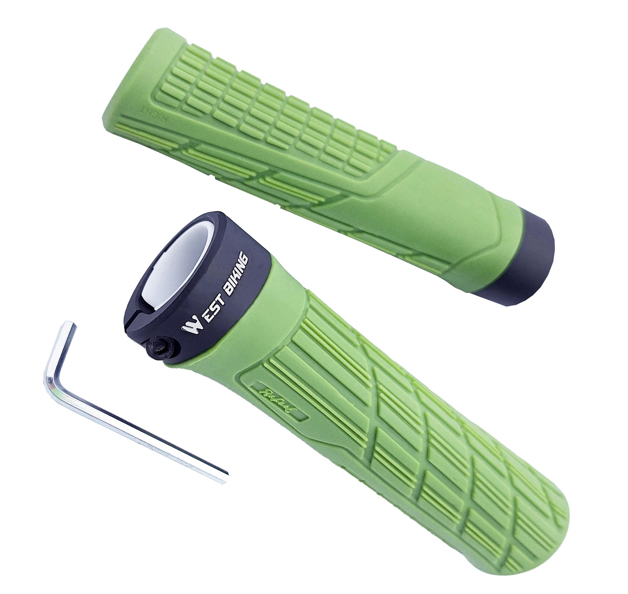 Грипси West biking YP0804063 ергономічні 135 мм з алюмінієвим замком Оливковий (G0000985)