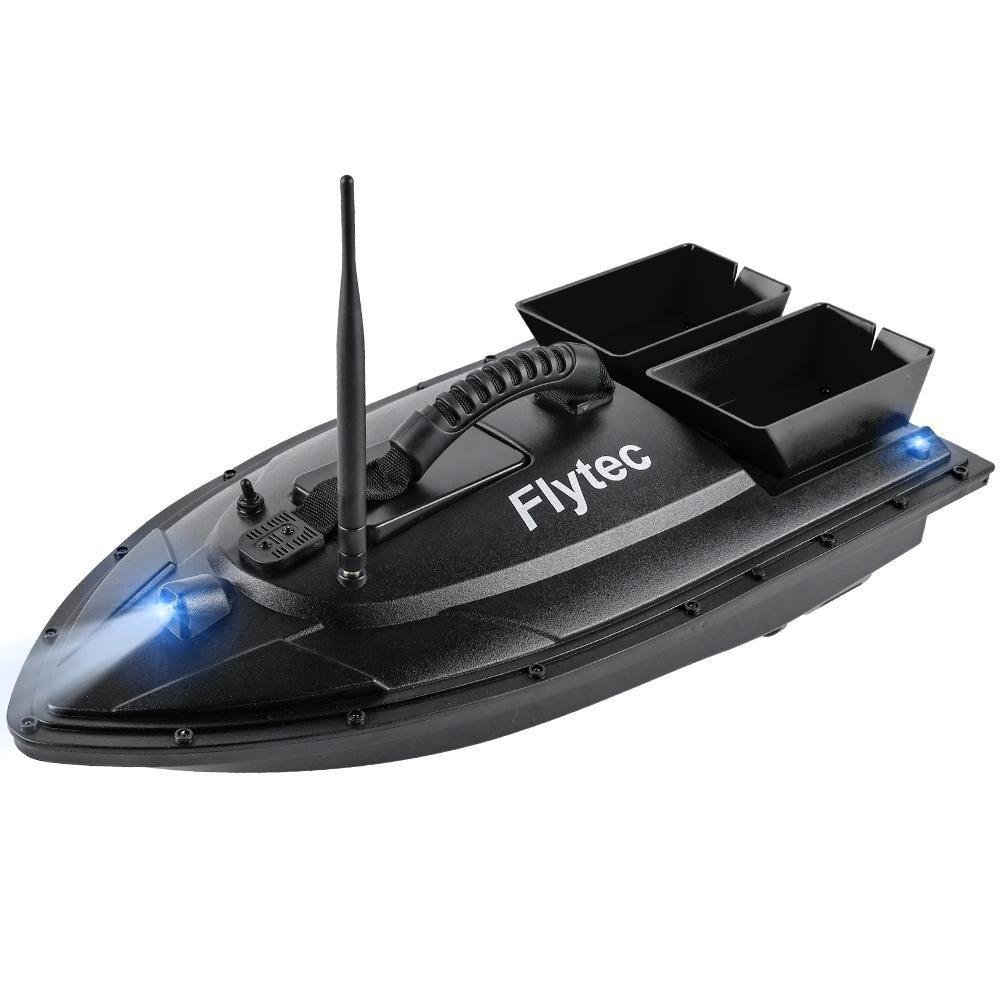 Кораблик для рыбалки FLYTEC с фонарем 18000 мАч 1,5 кг Черный (26441608)