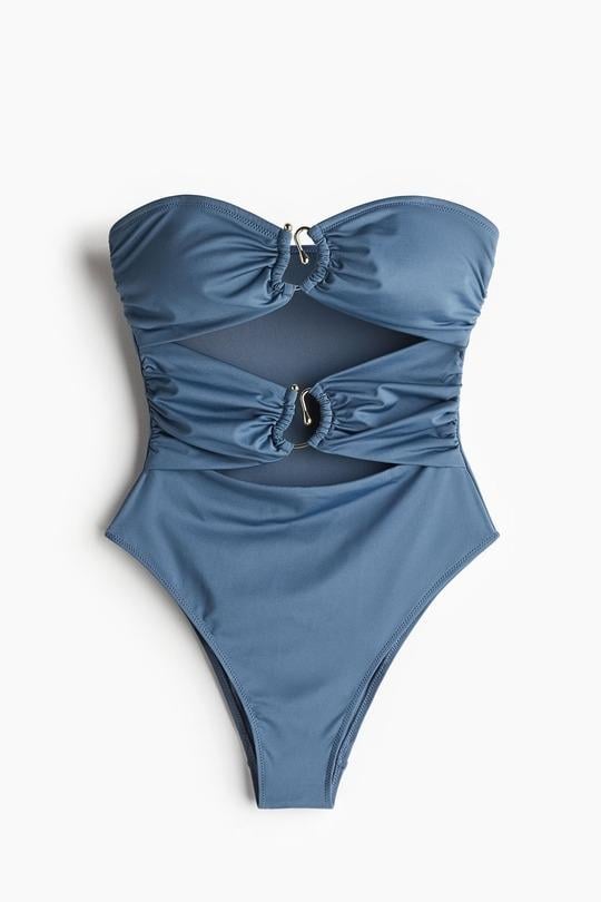 Купальник H&M 1291318 M Грязно-голубой