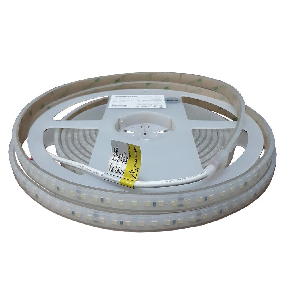Светодиодная лента 2835-128-IP67-CWd-12-24 RDA2C8TC-A 6500K CRI80 (16956)