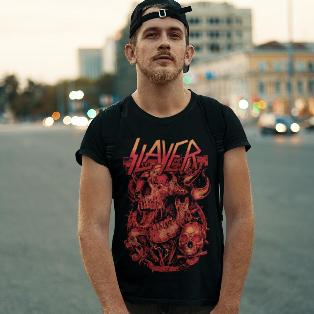 Футболка унисекс Slayer Skulls 4XL Черный (0000010085)