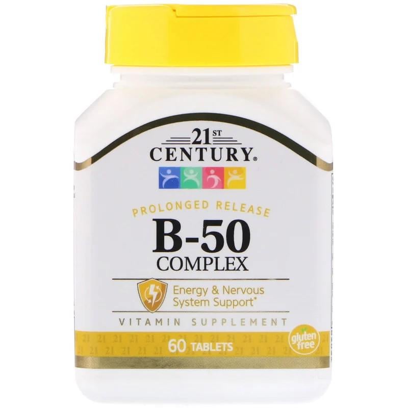Витамины 21st Century B-50 Complex Prolonged Release 60 таблеток