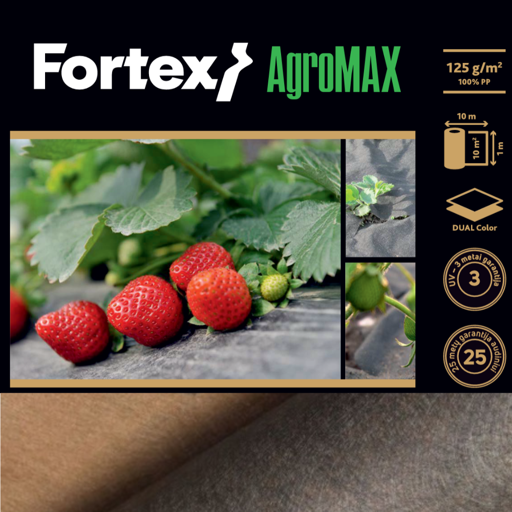 Геотекстиль для боротьби Fortex AgroMAX з бур'янами 1х10 м 10 м2 125 г/м2 (391031) - фото 9