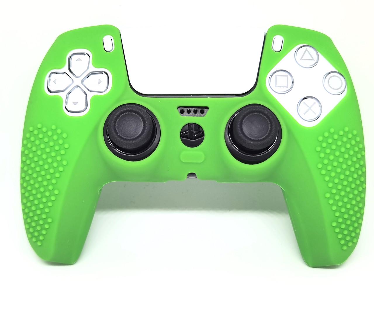 Силіконовий чохол однотонний R-Q 2 для геймпада dualsense PS5 Зелений