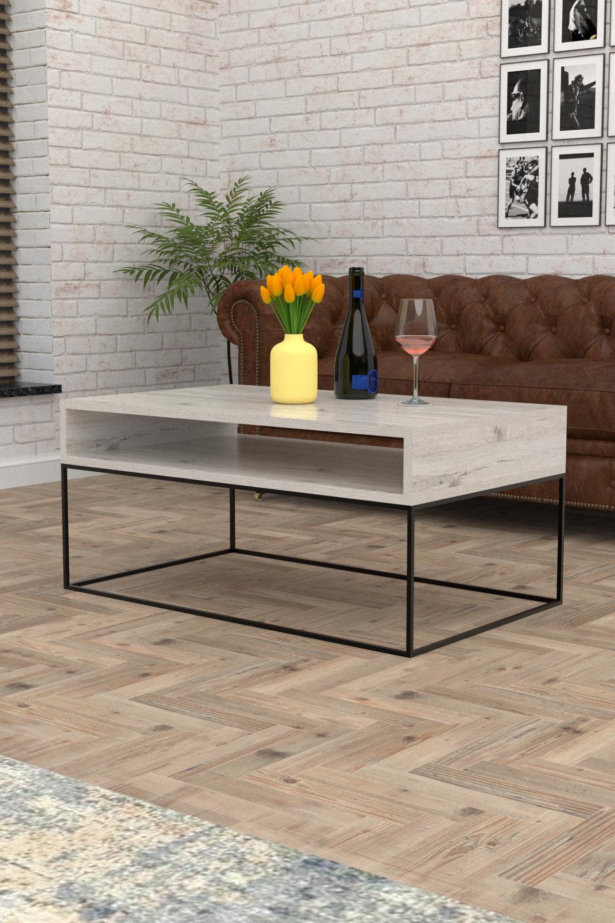 Журнальный столик EcoLoft Лофт Лоран DSP-1142 Дуб крафт белый (23506178) - фото 1 Журнальный столик EcoLoft Лофт Лоран DSP-1142 Дуб крафт белый (23506178) - фото 1