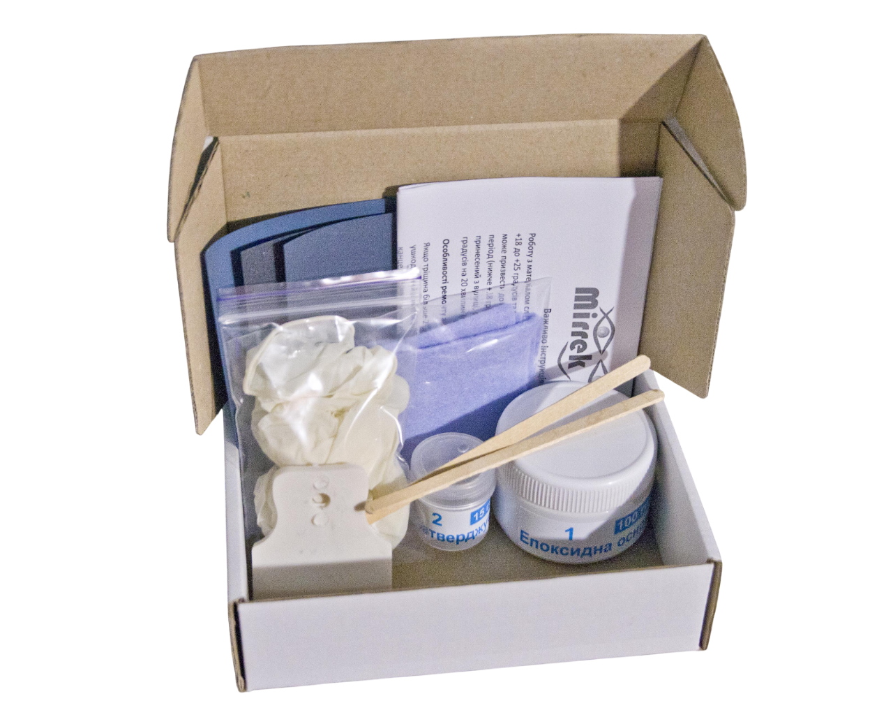 Ремкомплект для реставрации сколов и трещин ванн и сантехники Профи-100 Mirrek Plastall 100 г (30827633)