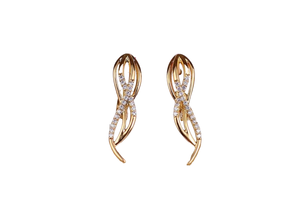 Серьги Xuping Jewelry петелька с фианитами 2,7 см Золотистый (2629127181) Серьги Xuping Jewelry петелька с фианитами 2,7 см Золотистый (2629127181)