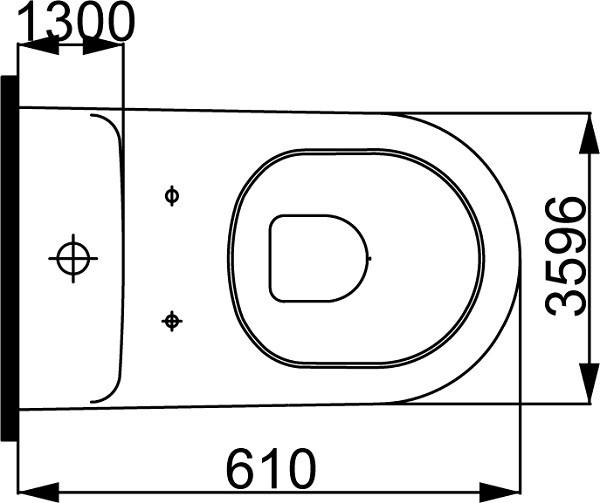 Унитаз напольный VIBA MILA керамический Белый (C15304) - фото 5 Унитаз напольный VIBA MILA керамический Белый (C15304) - фото 5
