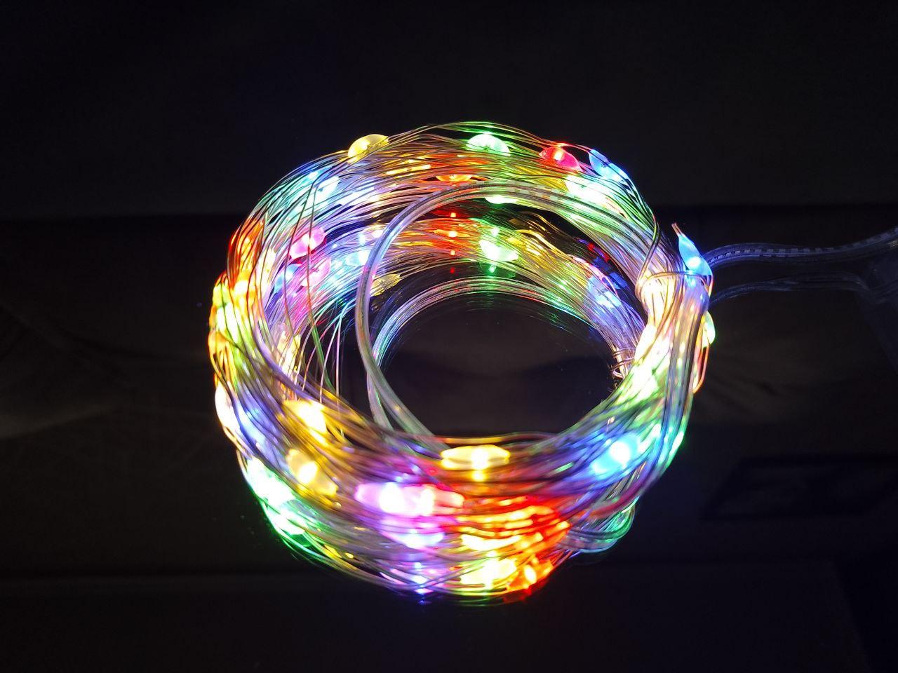 Гірлянда на батарейках Роса 100 LED RGB 10м (3XT10) - фото 2