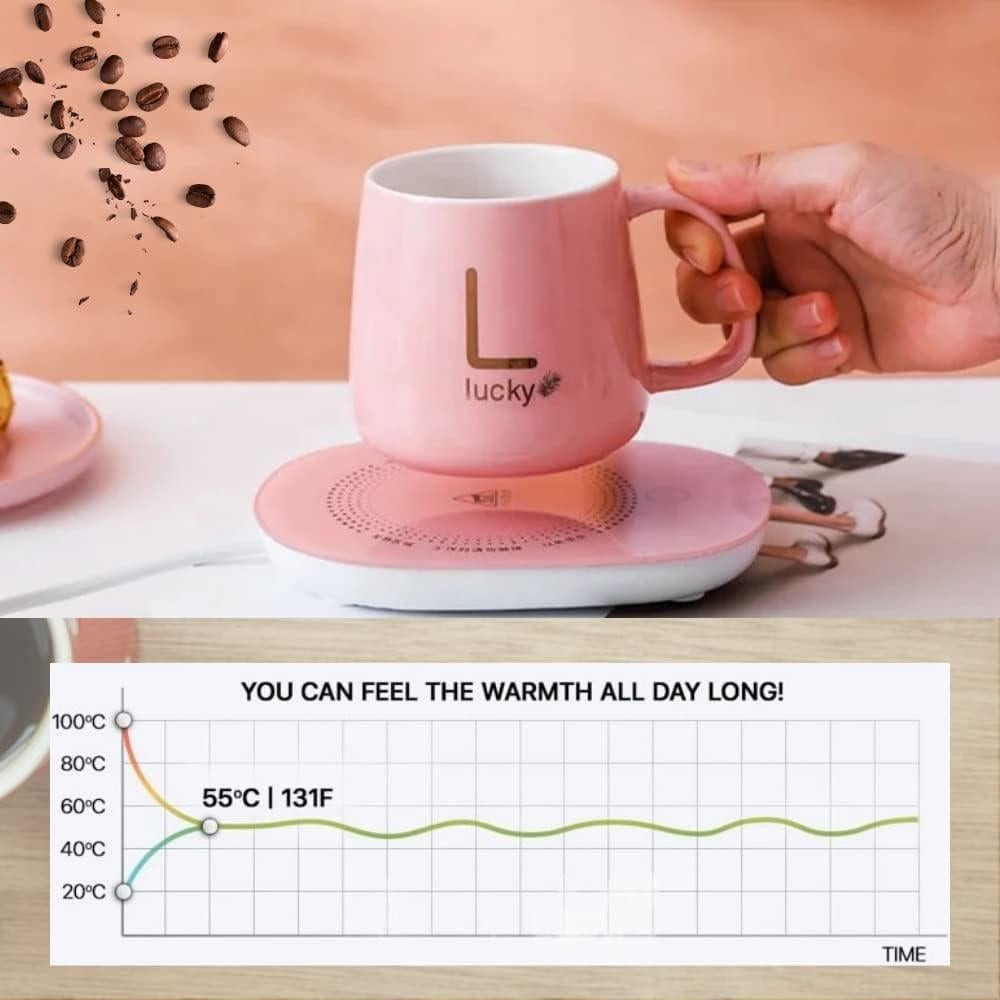 Чашка Lucky з підігрівом від 220V 350 мл Рожевий (23448688) - фото 4 Чашка Lucky з підігрівом від 220V 350 мл Рожевий (23448688) - фото 4