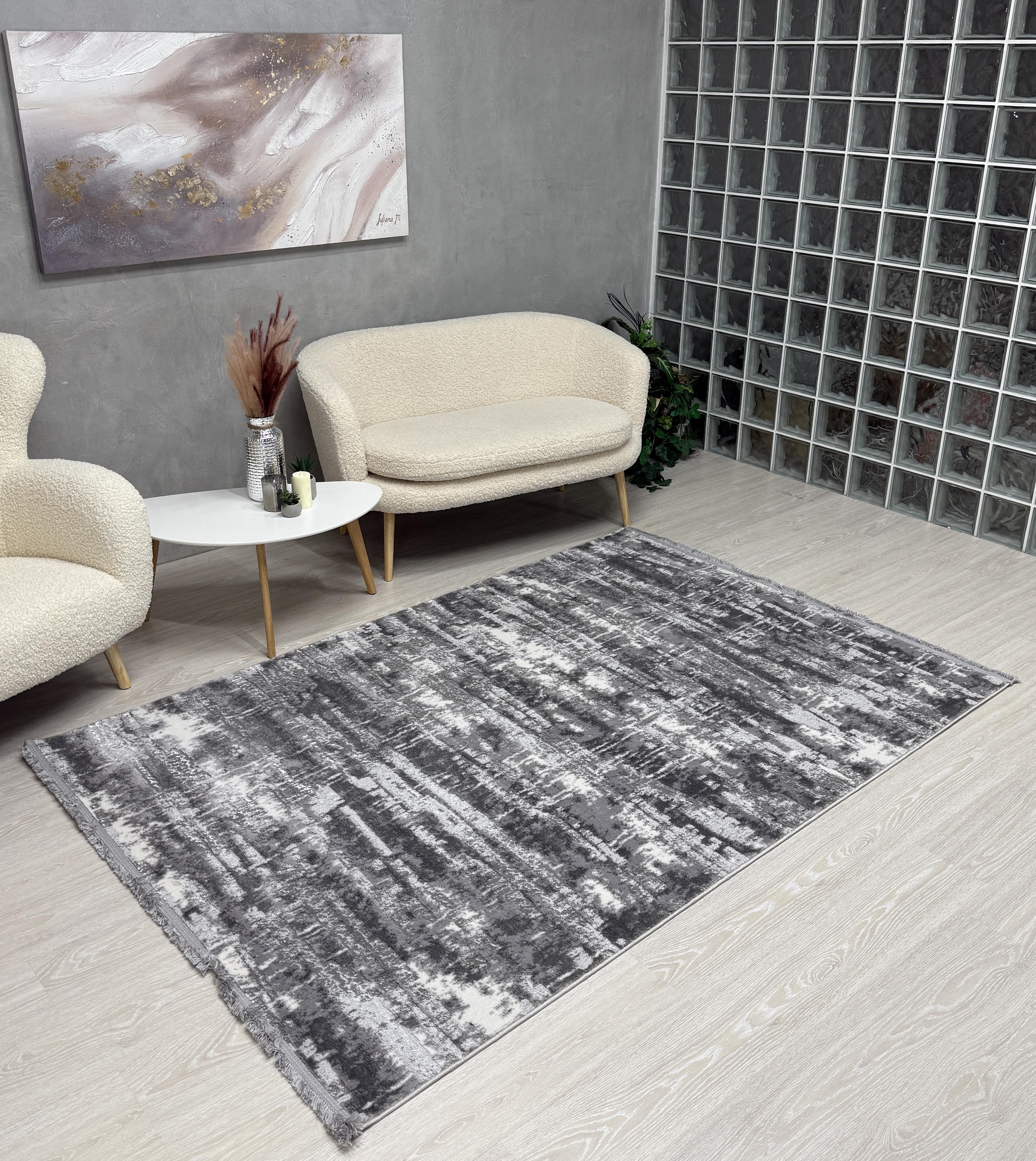 Килим Mars з невисоким ворсом 200x300 см Сірий (2701BKG/AG9) - фото 4 Килим Mars з невисоким ворсом 200x300 см Сірий (2701BKG/AG9) - фото 4