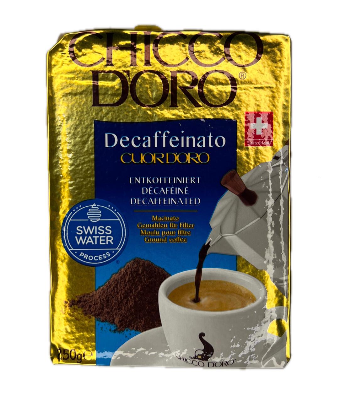 Кофе молотый без кофеина Chicco dOro Decaffeinato 250 г (7616970596465)
