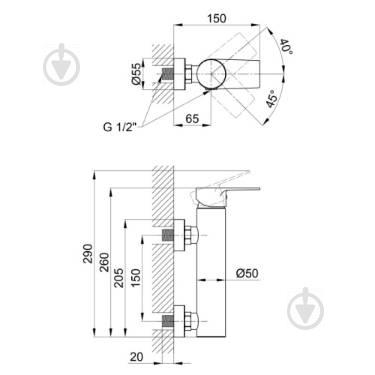 Смеситель для душа Qtap Stenava QTST4045102C - фото 3