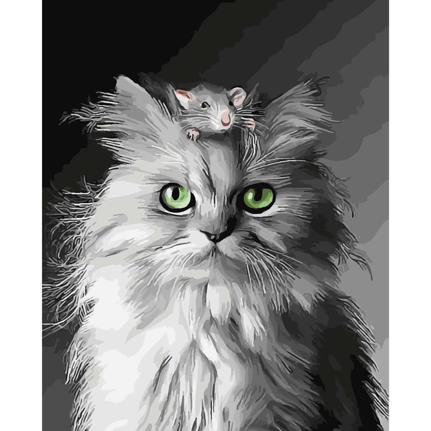 Картина по номерам Strateg Кто в доме хозяин? 40х50 см (SY6187)