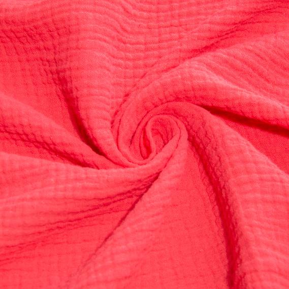 Ткань плательная IDEIA Муслин крэш 1,35 м Коралловый (2200004223940)