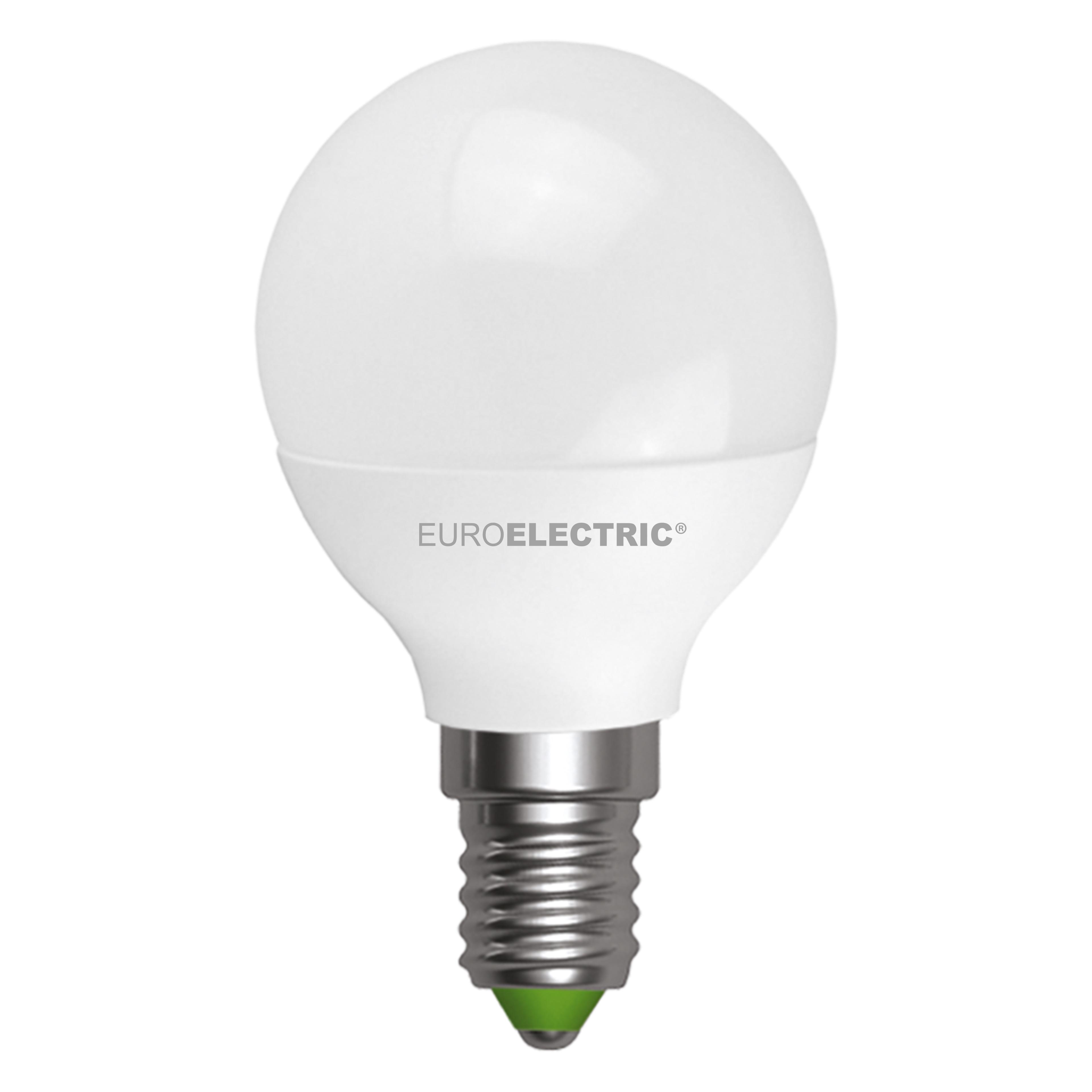 Лампа LED Euroelectric Пуля Эко G45 5W E14 4000К (36486197)