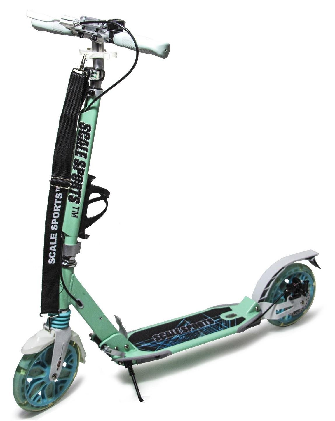Самокат двухколесный Scale Sports колеса PU 200 мм 2 амортизатора/алюминиевая рама/дисковый тормоз Mint (1180080397) Самокат двухколесный Scale Sports колеса PU 200 мм 2 амортизатора/алюминиевая рама/дисковый тормоз Mint (1180080397)