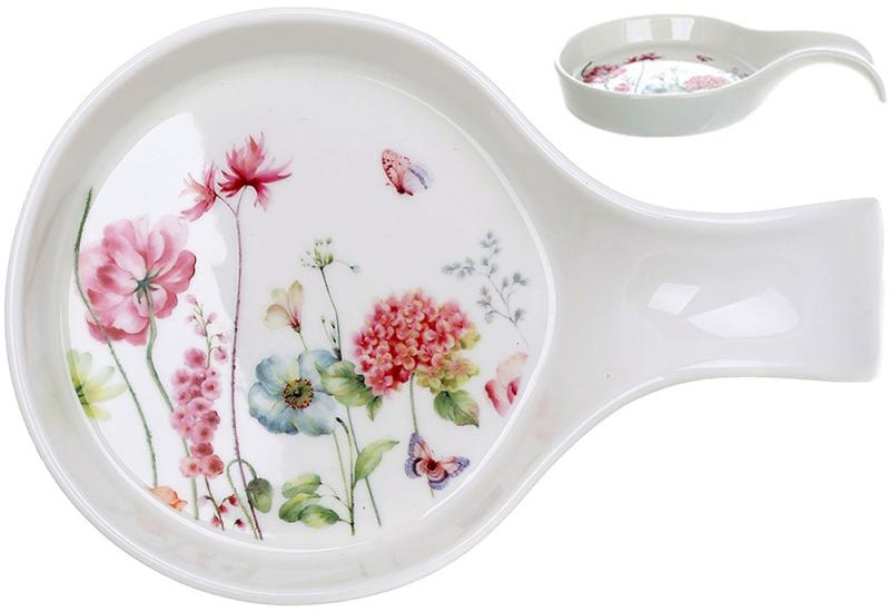 Подставка фарфоровая для ложки Flower Garden 18х12 см