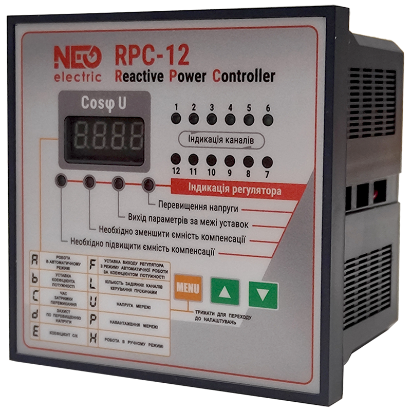 Регулятор реактивной мощности NEO Electric RPC-12 6 ступеней 380 В (Б00042812)