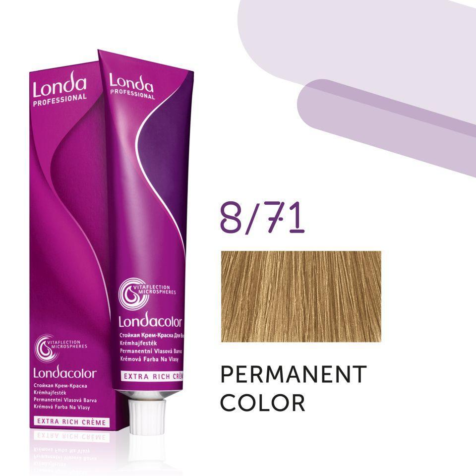 Фарба для волосся Londa Professional Permanent Color Extra Rich Creme 8/71 Light blonde brown ash 60 мл - фото 2