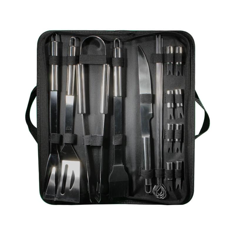 Набор аксессуаров для гриля Lesko №18 из нержавеющей стали и тканевой сумкой (28525358)