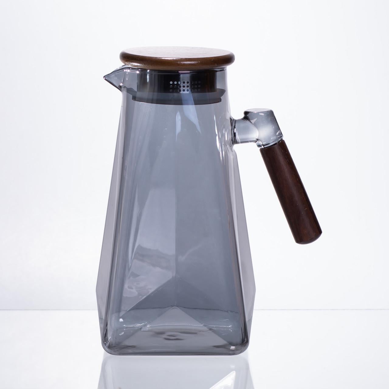 Кувшин для напитков стеклянный с бамбуковой крышкой 1,8 л (64486-73)