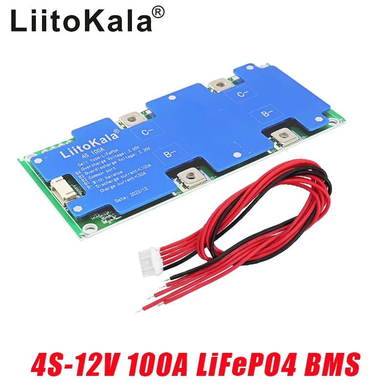 Батарея аккумуляторная 4S 12V 100A BMS LiFePo4 LiitoKala - фото 6