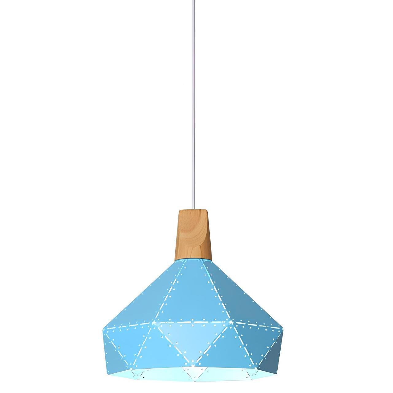 Люстра Sirius с фигурным плафоном под лампу Е27 Голубой (PL018-M)