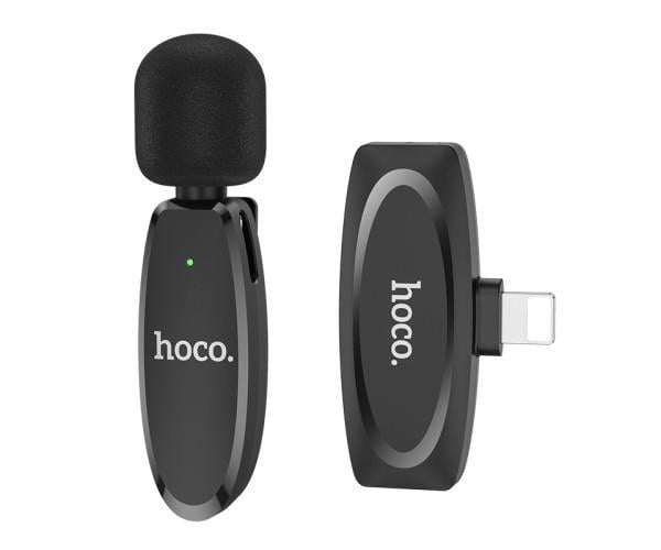 Микрофон петличный беспроводной Hoco L15 Lightning Black Микрофон петличный беспроводной Hoco L15 Lightning Black