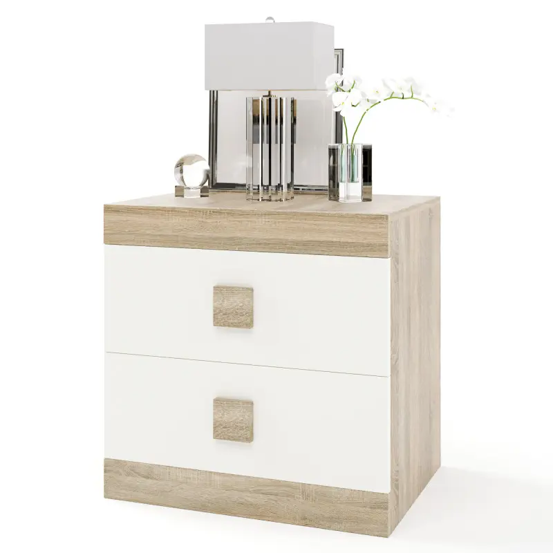 Тумба прикроватная Соната Дуб сонома/Белый (26767225)