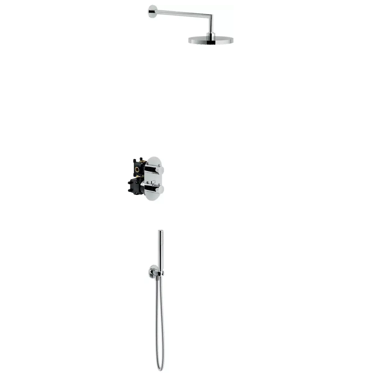 Душевая система Nobili Velis/Live с термостатом металл Хром (WESK102/TCR)